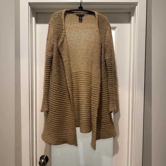 DEANE & WHITE Brown Knit Cardigan Sweater Size M Bell Sleeves Boho Y2K Cozy - Picture 1 of 11